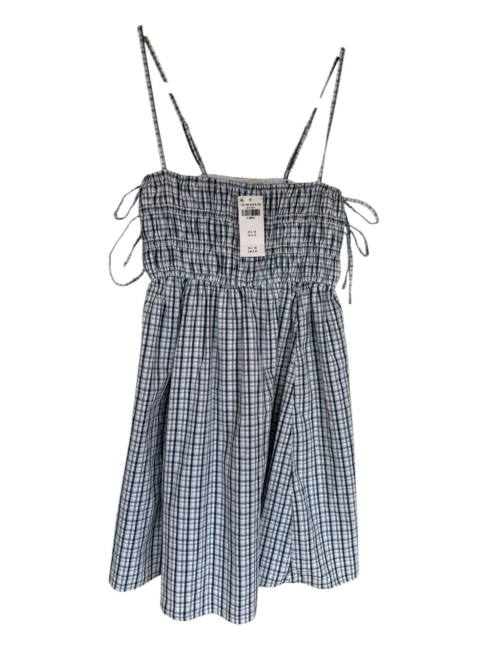 NWT Abercrombie & Fitch women’s Smocked Plaid Sundress - Blue